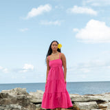 YIREH Aila Dress in Pitaya - Linen Women's Dress