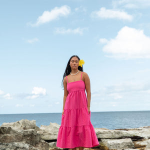 YIREH Aila Dress in Pitaya - Linen Women's Dress