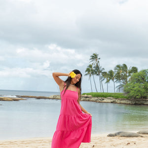 YIREH Aila Dress in Pitaya - Linen Women's Dress
