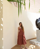 YIREH Aila Dress in Terra - Linen Women's Dress