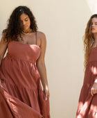 YIREH Aila Dress in Terra - Linen Women's Dress