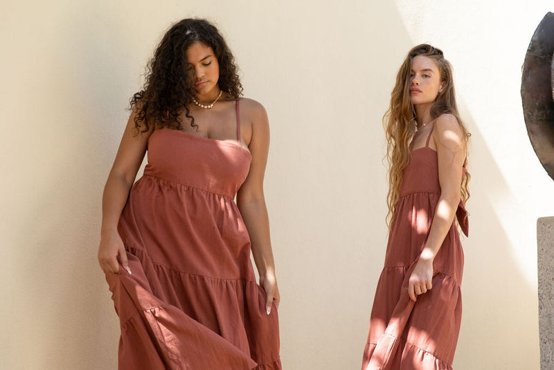 YIREH Aila Dress in Terra - Linen Women's Dress
