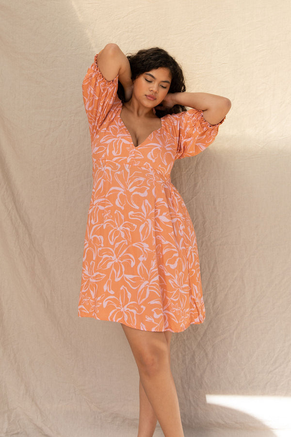 YIREH Alana Dress in Blossom - Rayon Women's Dress