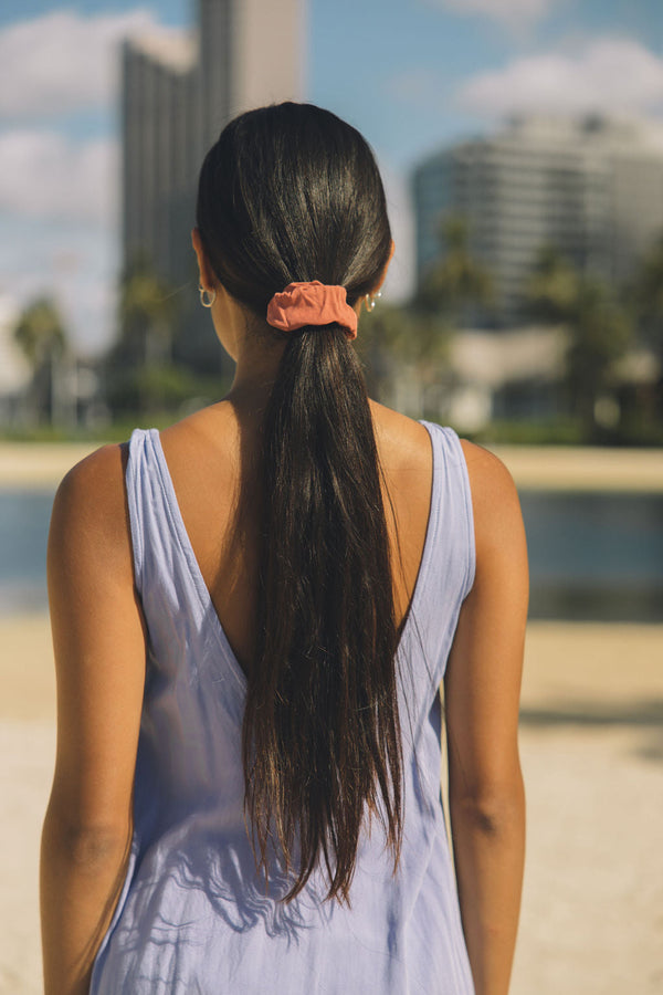 YIREH Finish the Look Scrunchie in Dusty Rose - A fun scrunchie to complete your outfit made from YIREH signature fabric/prints!
