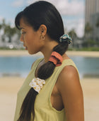 YIREH Finish the Look Scrunchie in Maroon - A fun scrunchie to complete your outfit made from YIREH signature fabric/prints!