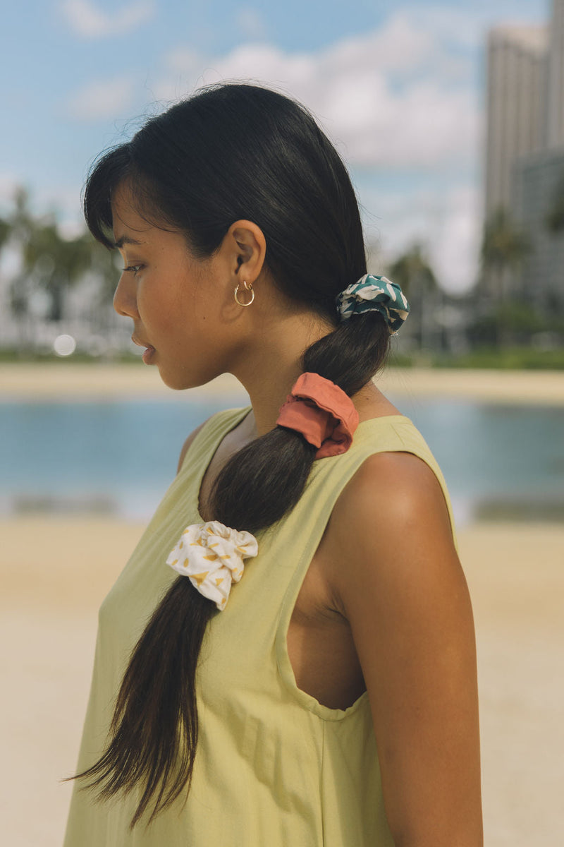 YIREH Finish the Look Scrunchie in Maroon - A fun scrunchie to complete your outfit made from YIREH signature fabric/prints!