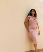 YIREH Kaila Dress in Blush - Linen Women's Dress