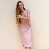 YIREH Kaila Dress in Blush - Linen Women's Dress