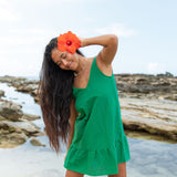 YIREH Lola Mini in Monstera - Rayon Women's Mini Dress