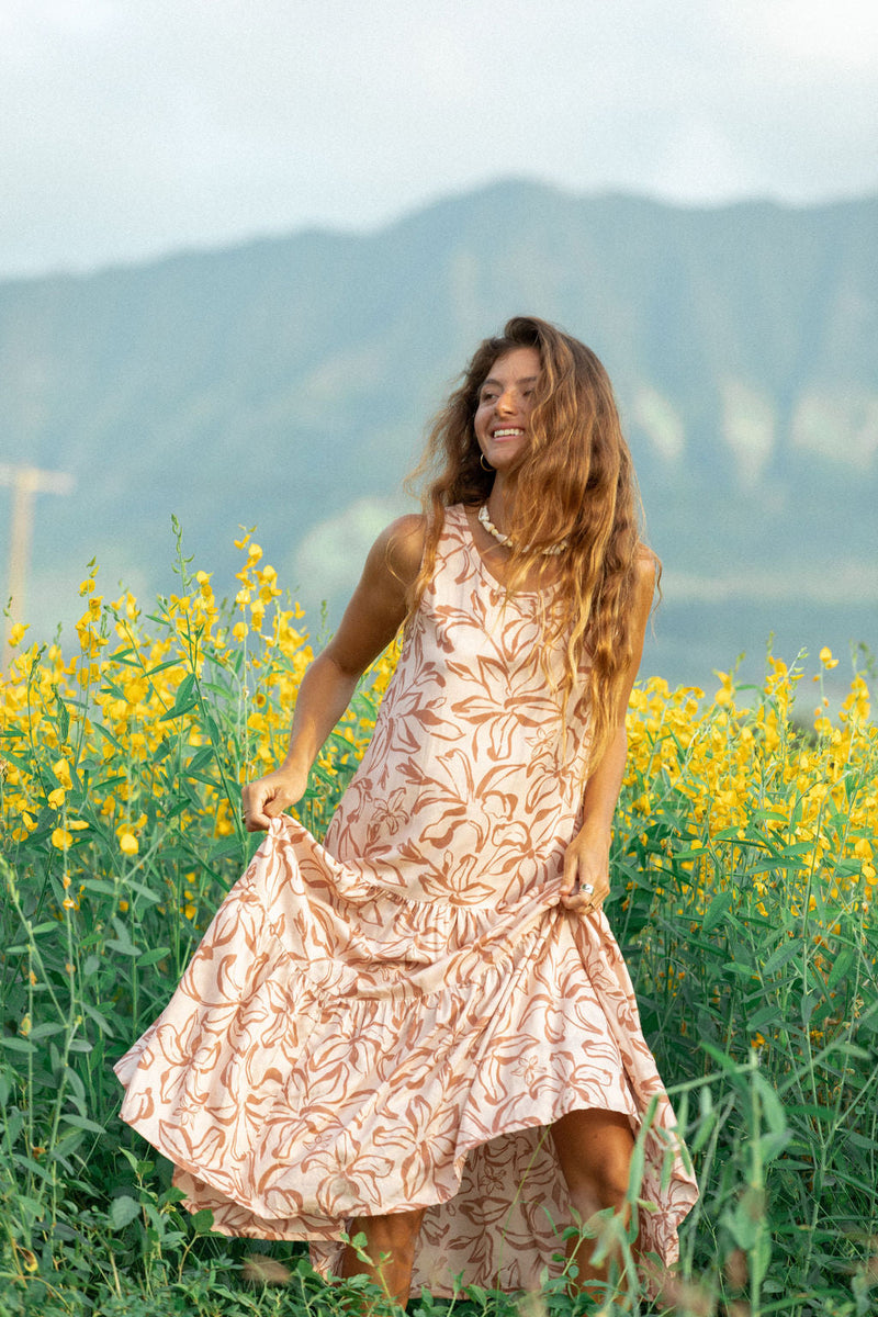 YIREH Lucca Dress in Sienna - Rayon Women's Dress
