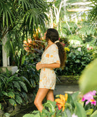 YIREH Luna Playsuit in Mahina Made Pua Kenikeni - Rayon Women's Jumpsuit