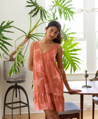 YIREH Maia Dress in Terra Rossa - Rayon Women's Dress