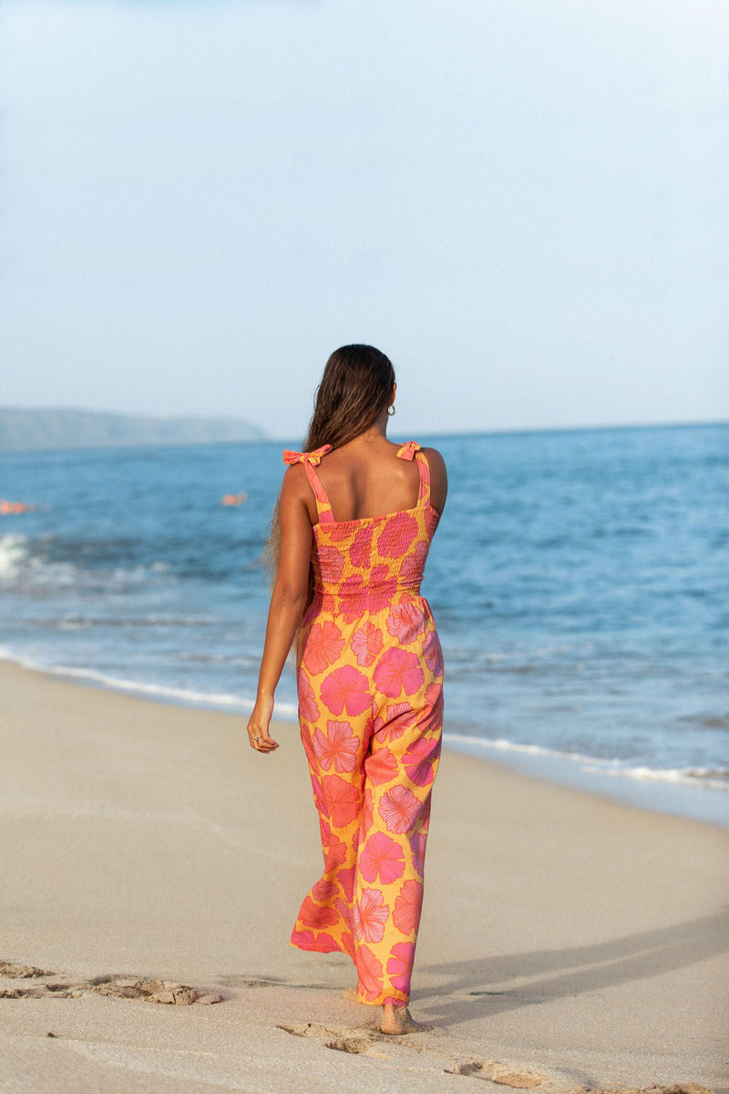 YIREH Mila Jumpsuit in Honey Rose - Rayon Women's Jumpsuit