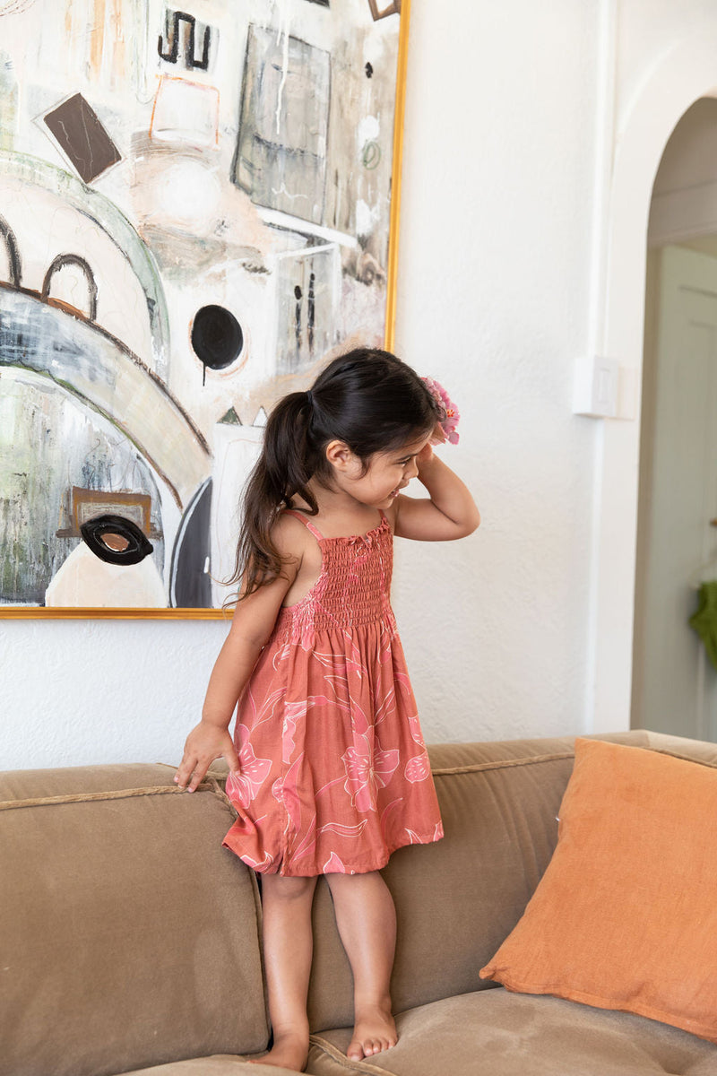 YIREH Kaia Dress in Terra Rossa - Rayon Child's Dress