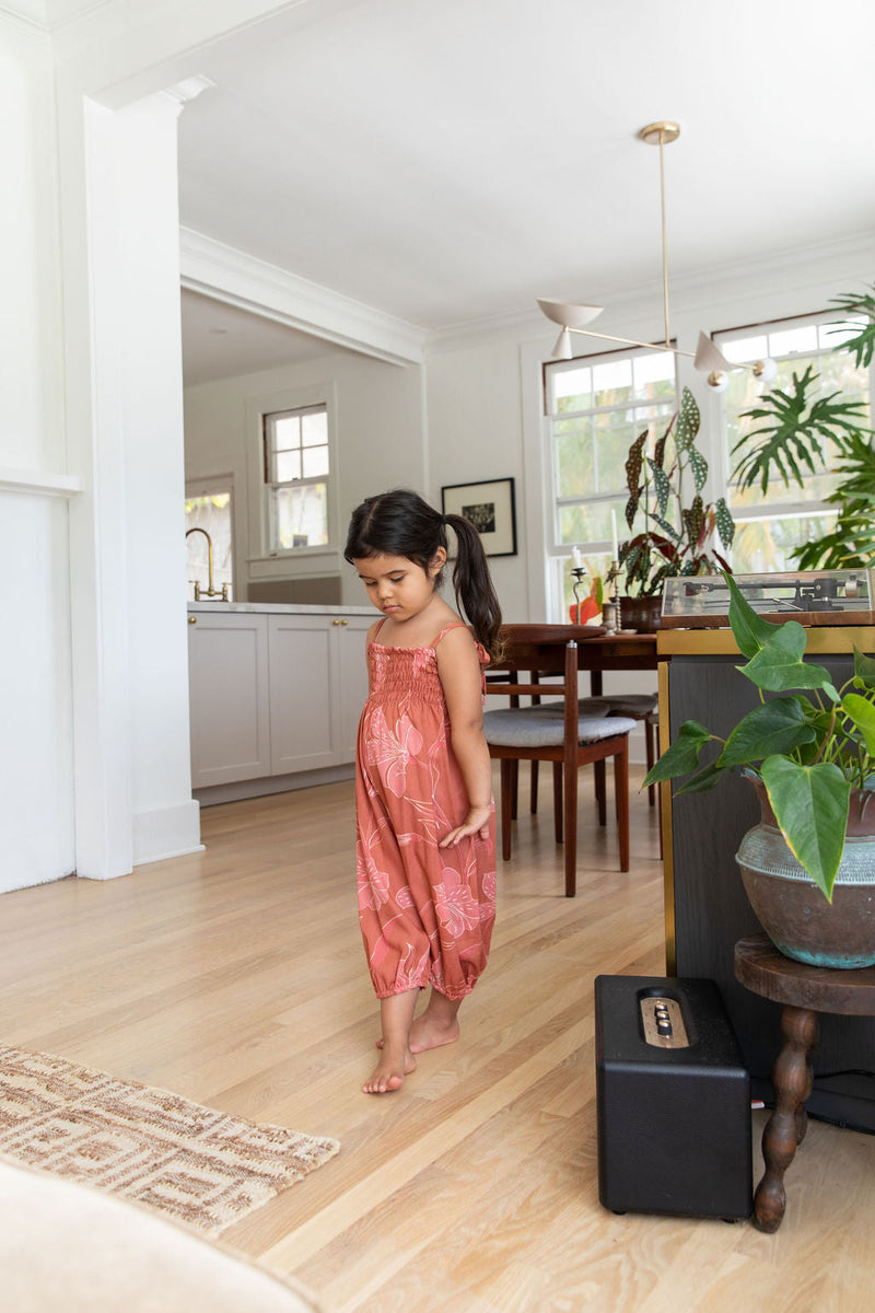 YIREH Lyla Jumper in Terra Rossa - Rayon Child's Jumpsuit