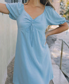 YIREH Olivia Dress in Light Blue - Rayon Women's Dress