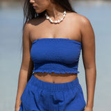 YIREH Millie Short in Kai - Rayon Women's Shorts (w/ Rumi Bandeau in Kai)