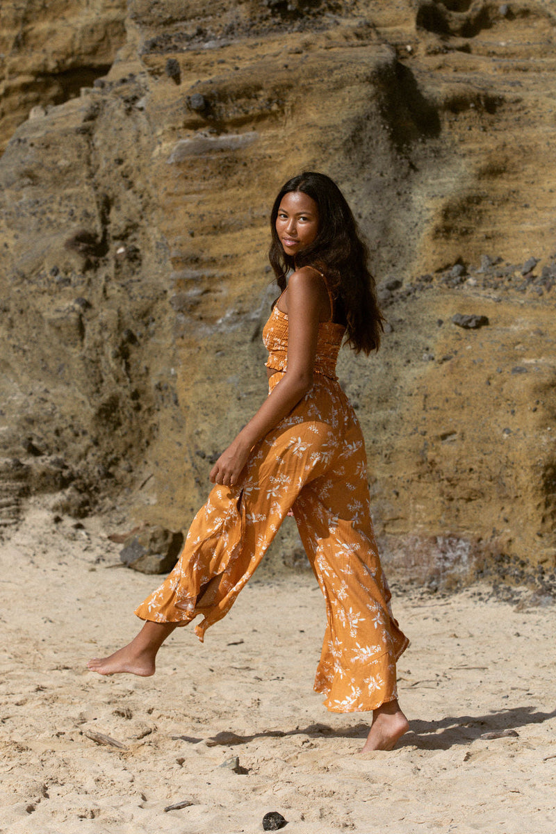 YIREH Sumi Pant in Spice - Rayon Women's Pants (w/ Rumi Bandeau in Spice)